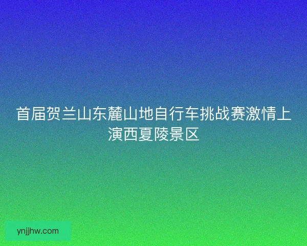 首届贺兰山东麓山地自行车挑战赛激情上演西夏陵景区